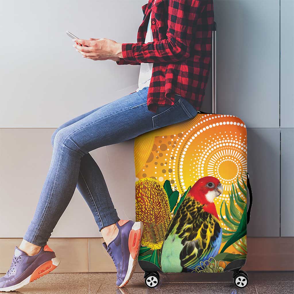 Eastern Rosella Australia Luggage Cover Banksia Aboriginal Art - Aussie Hoodie