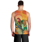 Eastern Rosella Australia Men Tank Top Banksia Aboriginal Art - Aussie Hoodie