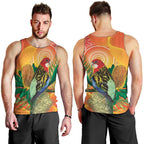 Eastern Rosella Australia Men Tank Top Banksia Aboriginal Art - Aussie Hoodie