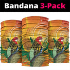 Eastern Rosella Australia Neck Gaiter Banksia Aboriginal Art - Aussie Hoodie