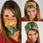 Eastern Rosella Australia Neck Gaiter Banksia Aboriginal Art - Aussie Hoodie