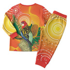 Eastern Rosella Australia Christmas Pajama Set Banksia Aboriginal Art - Aussie Hoodie