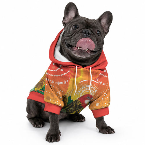 Eastern Rosella Australia Pet Hoodie Banksia Aboriginal Art