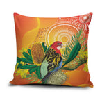 Eastern Rosella Australia Pillow Cover Banksia Aboriginal Art - Aussie Hoodie