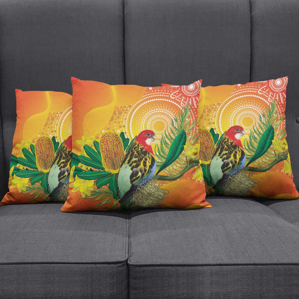 Eastern Rosella Australia Pillow Cover Banksia Aboriginal Art - Aussie Hoodie