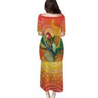 Eastern Rosella Australia Puletasi Banksia Aboriginal Art - Aussie Hoodie