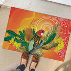 Eastern Rosella Australia Rubber Doormat Banksia Aboriginal Art - Aussie Hoodie