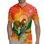 Eastern Rosella Australia Rugby Jersey Banksia Aboriginal Art - Aussie Hoodie