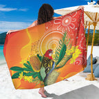 Eastern Rosella Australia Sarong Banksia Aboriginal Art - Aussie Hoodie