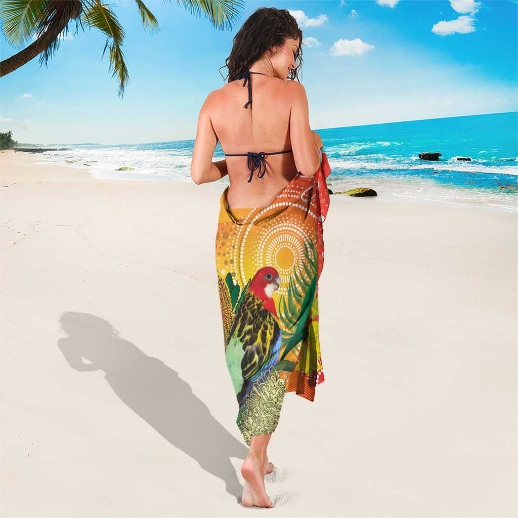 Eastern Rosella Australia Sarong Banksia Aboriginal Art - Aussie Hoodie
