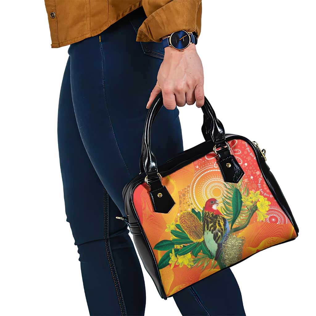 Eastern Rosella Australia Shoulder Handbag Banksia Aboriginal Art - Aussie Hoodie