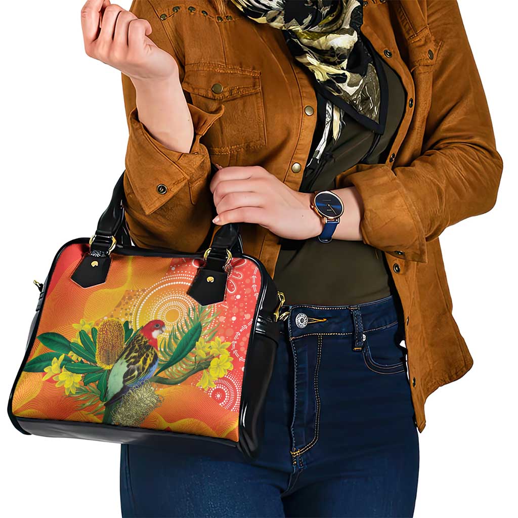 Eastern Rosella Australia Shoulder Handbag Banksia Aboriginal Art - Aussie Hoodie