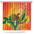 Eastern Rosella Australia Shower Curtain Banksia Aboriginal Art - Aussie Hoodie