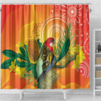 Eastern Rosella Australia Shower Curtain Banksia Aboriginal Art - Aussie Hoodie