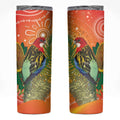 Eastern Rosella Australia Skinny Tumbler Banksia Aboriginal Art - Aussie Hoodie