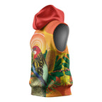 Eastern Rosella Australia Sleeveless Hoodie Banksia Aboriginal Art - Aussie Hoodie