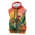 Eastern Rosella Australia Sleeveless Zip Hoodie Banksia Aboriginal Art LT14