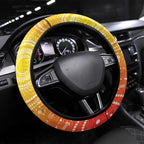 Eastern Rosella Australia Steering Wheel Cover Banksia Aboriginal Art - Aussie Hoodie