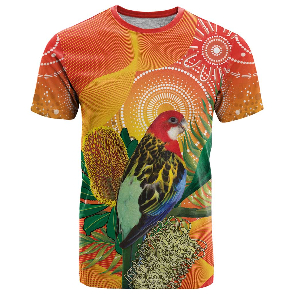 Eastern Rosella Australia T Shirt Banksia Aboriginal Art - Aussie Hoodie