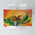Eastern Rosella Australia Tablecloth Banksia Aboriginal Art - Aussie Hoodie