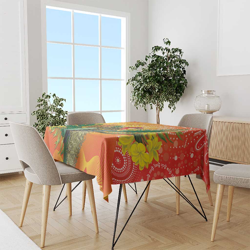 Eastern Rosella Australia Tablecloth Banksia Aboriginal Art - Aussie Hoodie