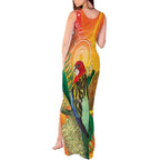Eastern Rosella Australia Tank Maxi Dress Banksia Aboriginal Art - Aussie Hoodie