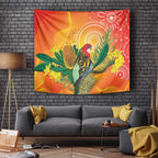Eastern Rosella Australia Tapestry Banksia Aboriginal Art - Aussie Hoodie