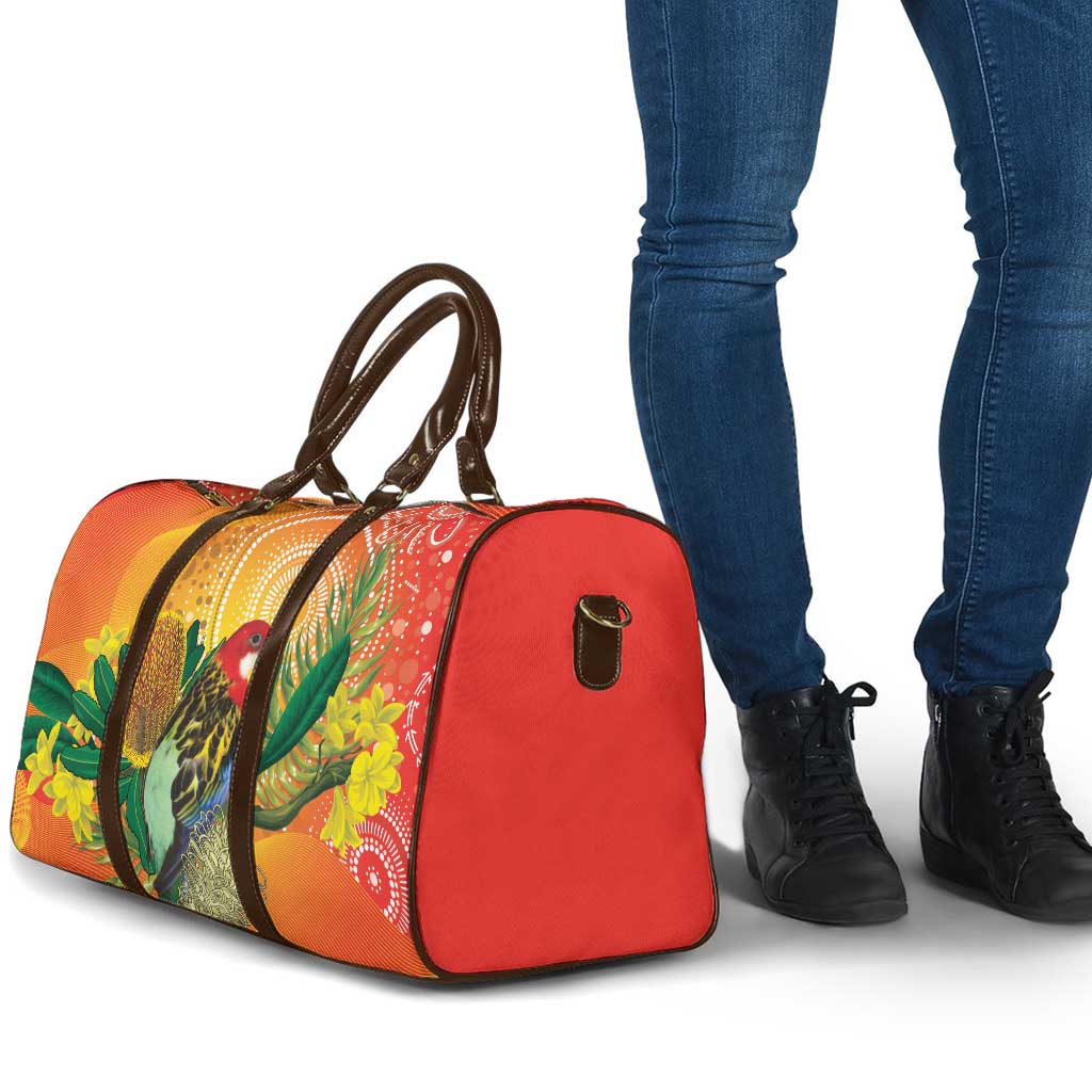 Eastern Rosella Australia Travel Bag Banksia Aboriginal Art - Aussie Hoodie