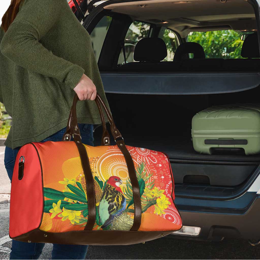 Eastern Rosella Australia Travel Bag Banksia Aboriginal Art - Aussie Hoodie