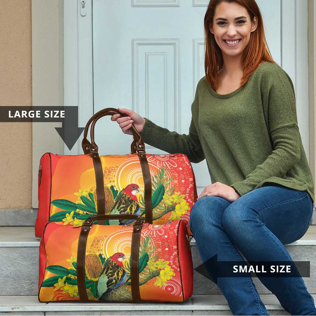 Eastern Rosella Australia Travel Bag Banksia Aboriginal Art - Aussie Hoodie
