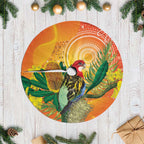 Eastern Rosella Australia Tree Skirt Banksia Aboriginal Art - Aussie Hoodie