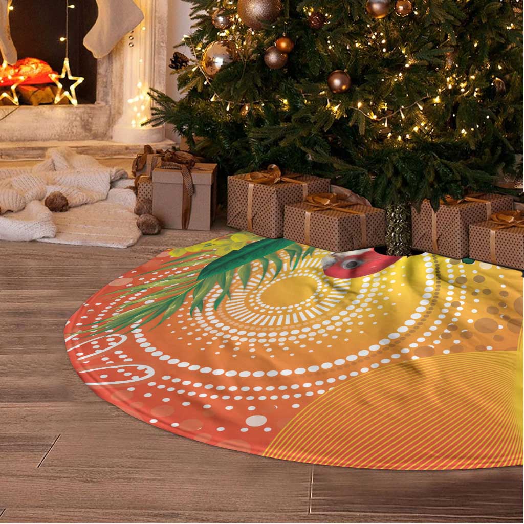 Eastern Rosella Australia Tree Skirt Banksia Aboriginal Art - Aussie Hoodie