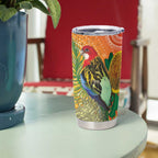 Eastern Rosella Australia Tumbler Cup Banksia Aboriginal Art - Aussie Hoodie