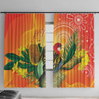 Eastern Rosella Australia Window Curtain Banksia Aboriginal Art - Aussie Hoodie