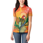 Eastern Rosella Australia Women Polo Shirt Banksia Aboriginal Art - Aussie Hoodie