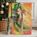 Eastern Rosella Australia Wrapping Paper Banksia Aboriginal Art - Aussie Hoodie