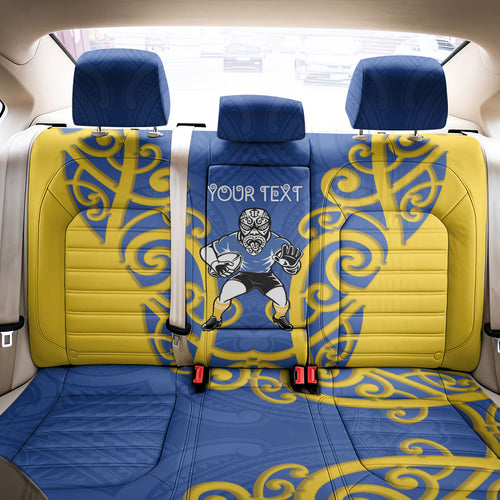 Otago Custom Rugby New Zealand Back Car Seat Cover Aotearoa Maori Pukana Tiki Mascot