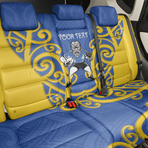 Otago Custom Rugby New Zealand Back Car Seat Cover Aotearoa Maori Pukana Tiki Mascot