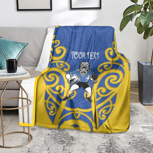 Otago Custom Rugby New Zealand Blanket Aotearoa Maori Pukana Tiki Mascot
