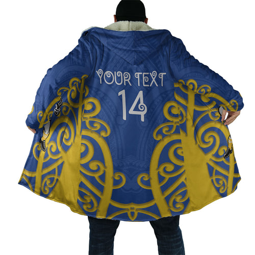 Otago Custom Rugby New Zealand Cloak Aotearoa Maori Pukana Tiki Mascot