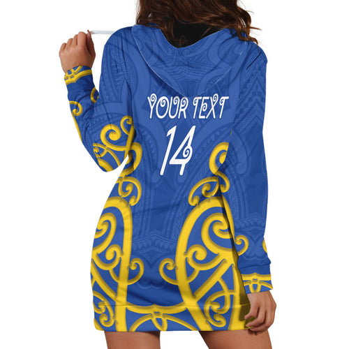 Otago Custom Rugby New Zealand Hoodie Dress Aotearoa Maori Pukana Tiki Mascot