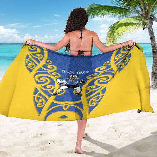 Otago Custom Rugby New Zealand Sarong Aotearoa Maori Pukana Tiki Mascot