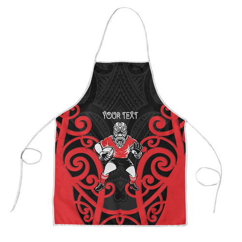 Counties Manukau Custom Rugby New Zealand Apron Aotearoa Maori Pukana Tiki Mascot