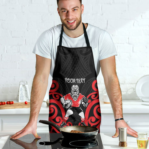 Counties Manukau Custom Rugby New Zealand Apron Aotearoa Maori Pukana Tiki Mascot