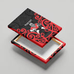 Counties Manukau Custom Rugby New Zealand Canvas Wall Art Aotearoa Maori Pukana Tiki Mascot