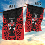 Counties Manukau Custom Rugby New Zealand Garden Flag Aotearoa Maori Pukana Tiki Mascot