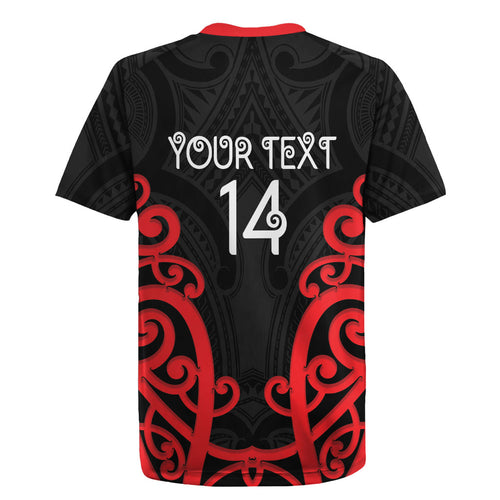 Counties Manukau Custom Rugby New Zealand Rugby Jersey Aotearoa Maori Pukana Tiki Mascot