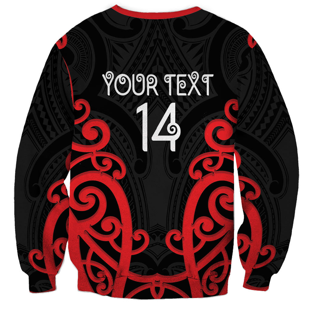 Counties Manukau Custom Rugby New Zealand Sweatshirt Aotearoa Maori Pukana Tiki Mascot