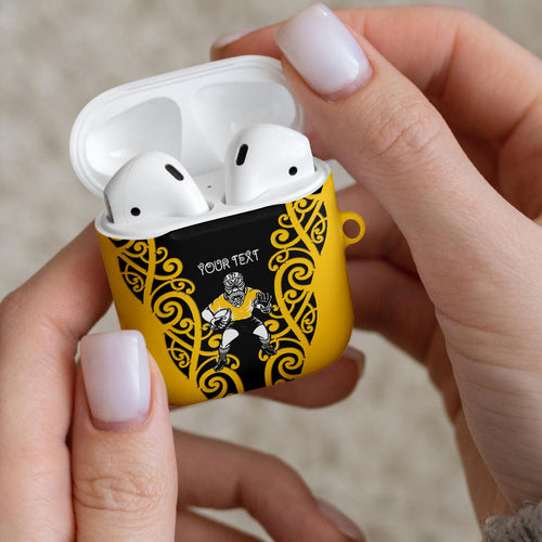 Wellington Custom Rugby New Zealand AirPods Case Aotearoa Maori Pukana Tiki Mascot