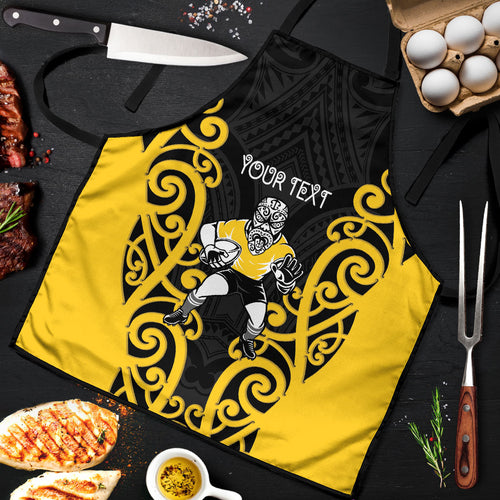 Wellington Custom Rugby New Zealand Apron Aotearoa Maori Pukana Tiki Mascot